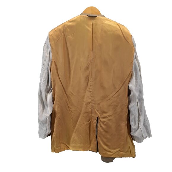 Harold Powell Blazer Mens 42R Beige Silk Linen Wool Sports Coat Jacket 3 Buttons - Picture 15 of 15